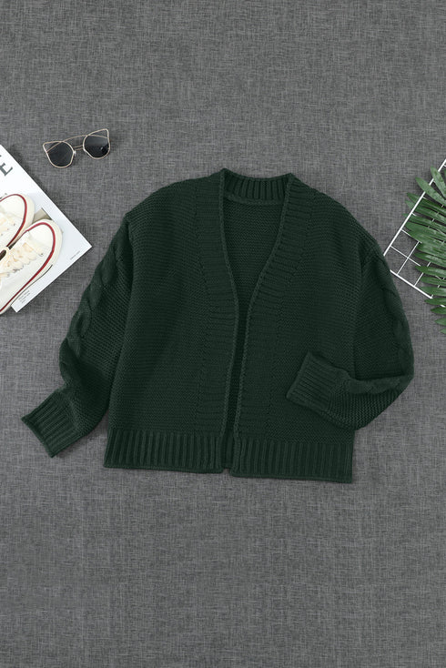 Open Front Chunky Knit Cardigan